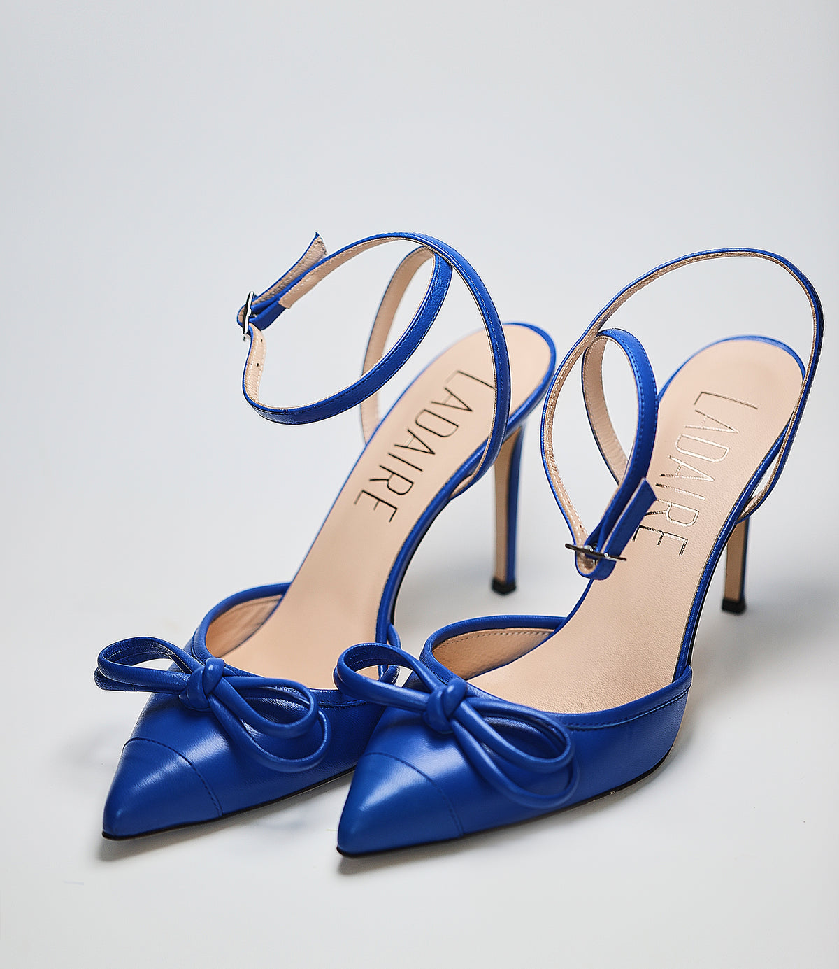 Kate Ankle Strap Nappa Leather Pumps In Royal Blue