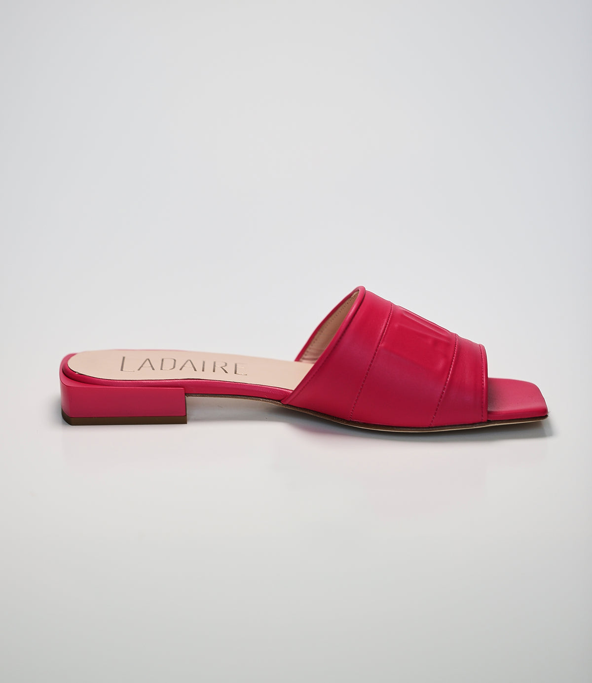 Donna Square Toe Nappa Leather Sandals In Raspberry Rose
