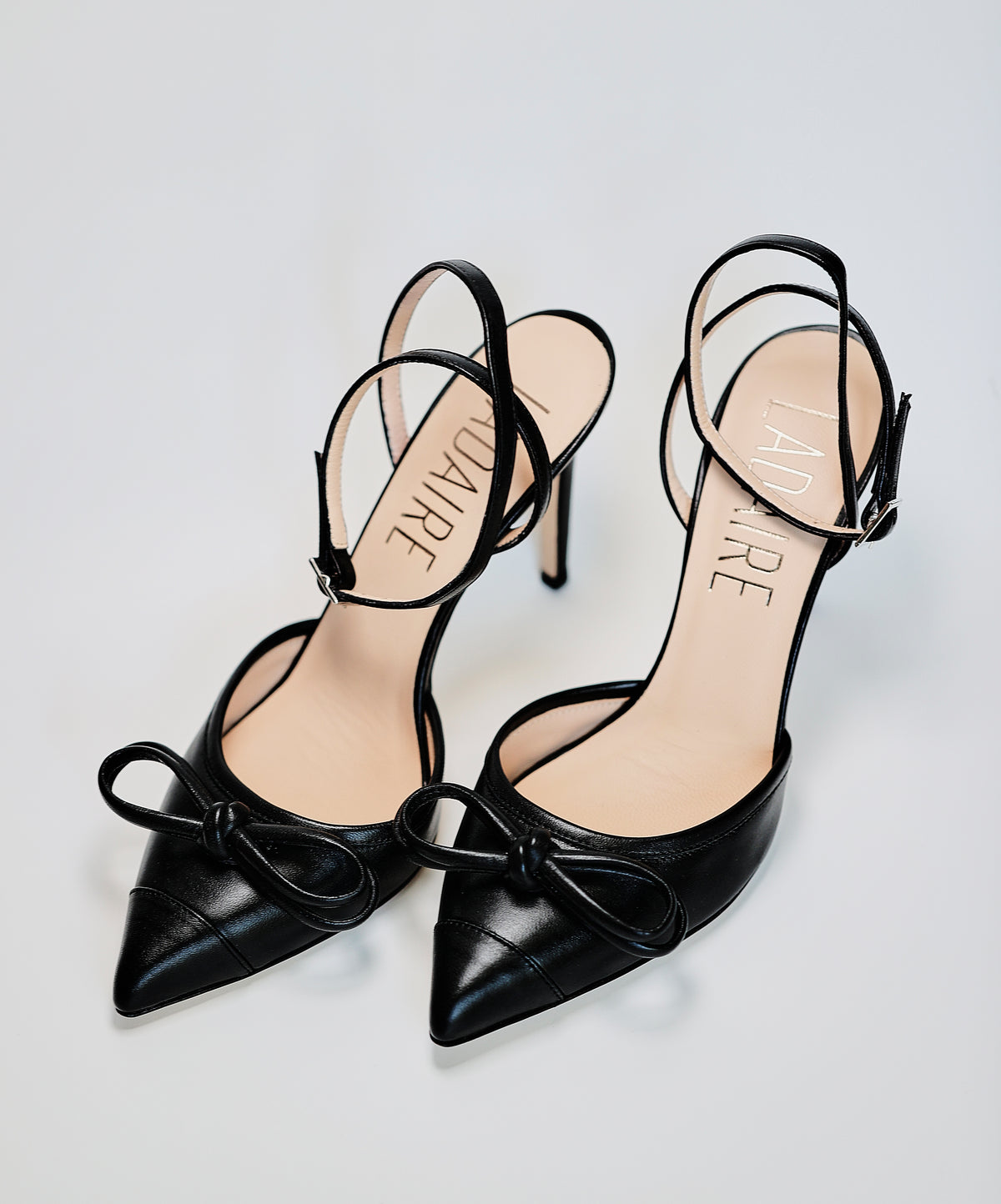 Kate Ankle Strap Nappa Leather Pumps In Black