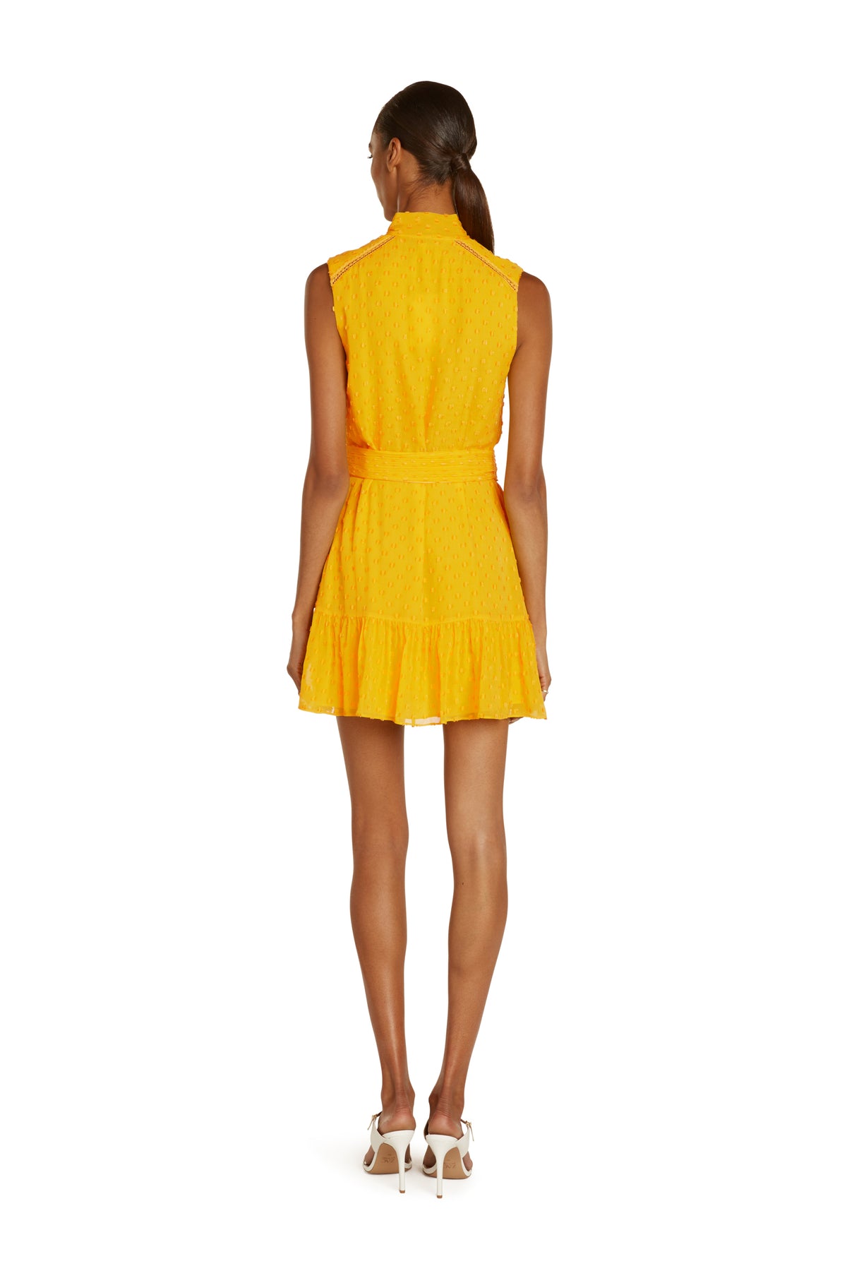 Maddie Silk Blend Mini Dress in Solar