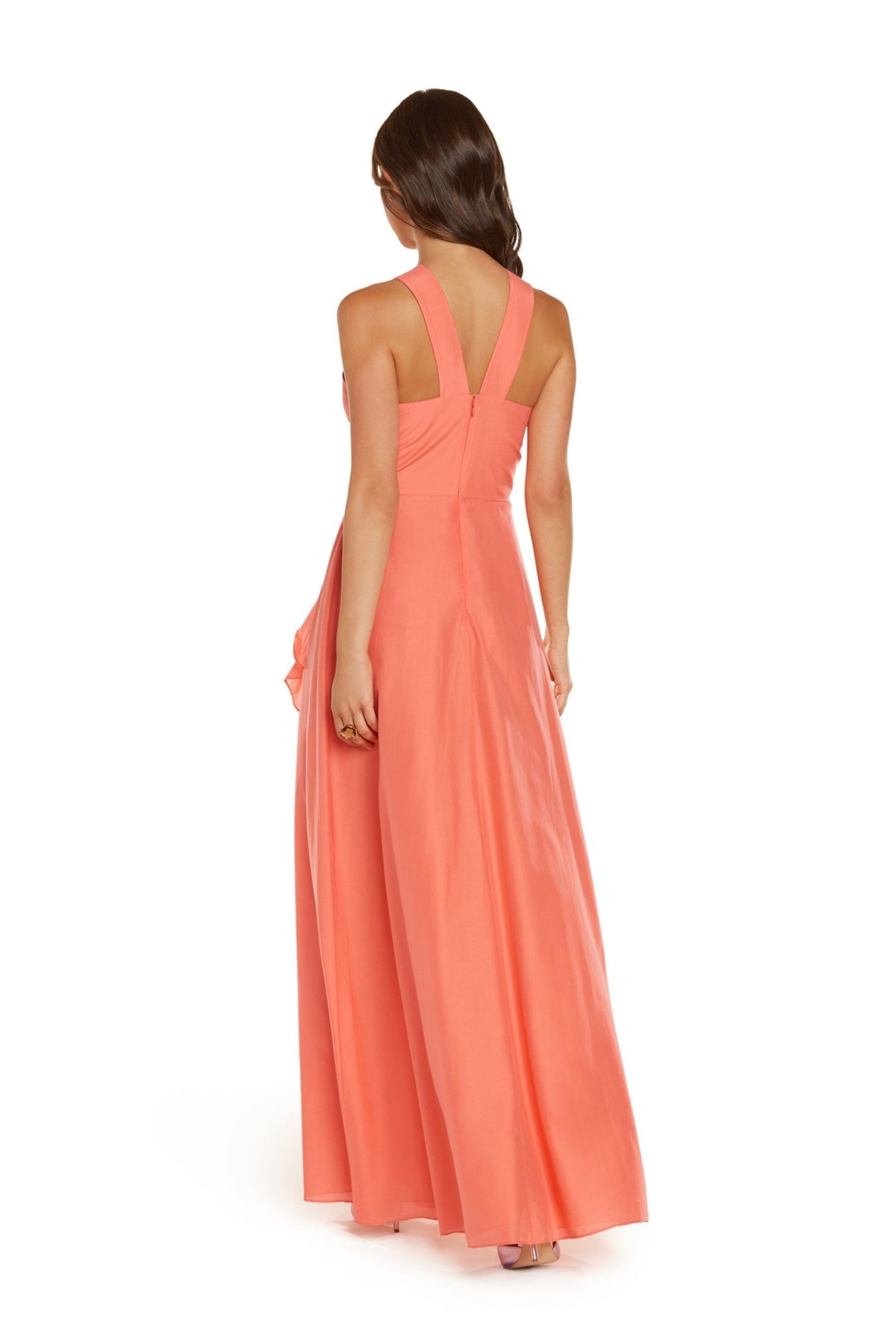 Kathy Halter Maxi Dress in Coral