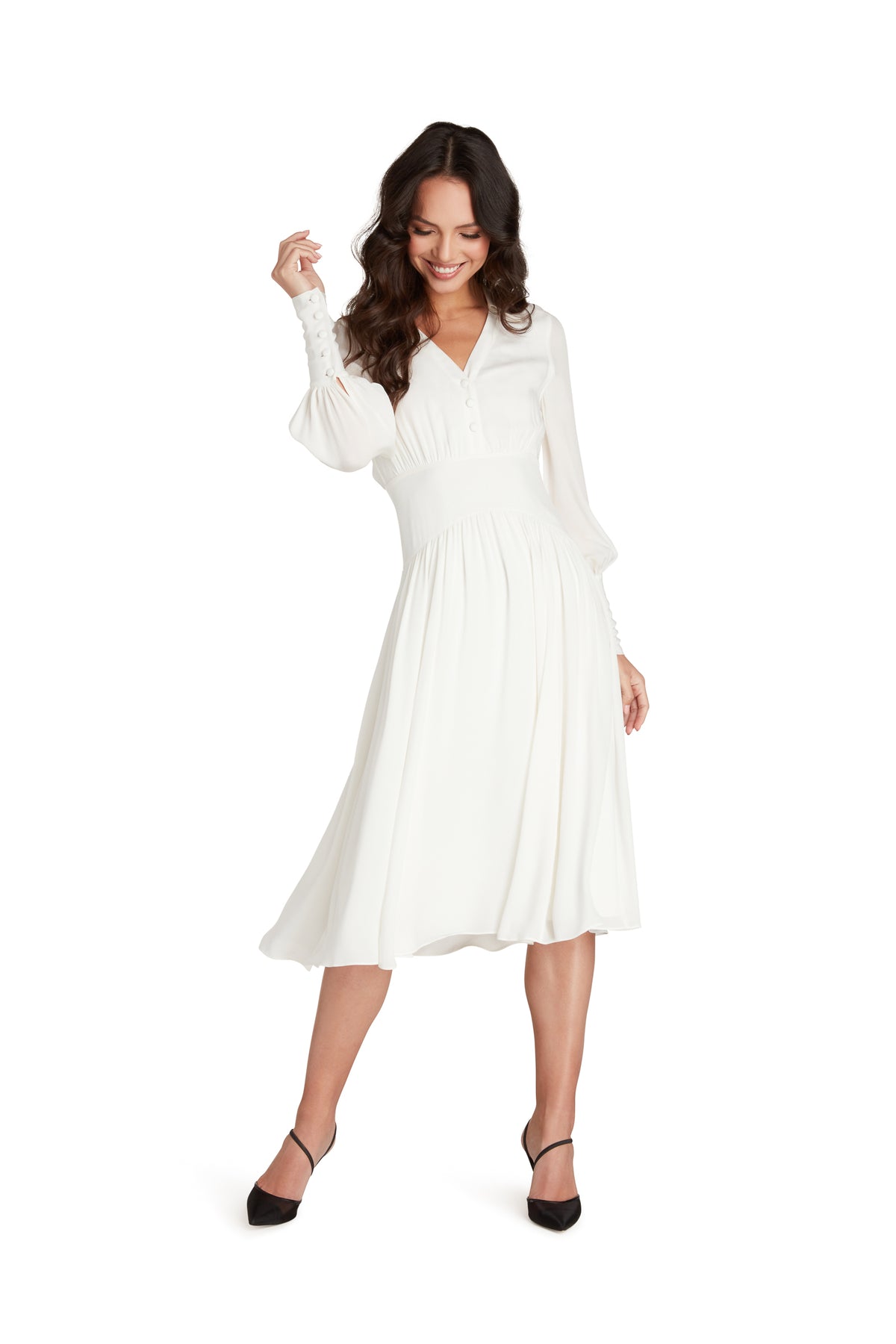 Eleanor Silk Dress In White