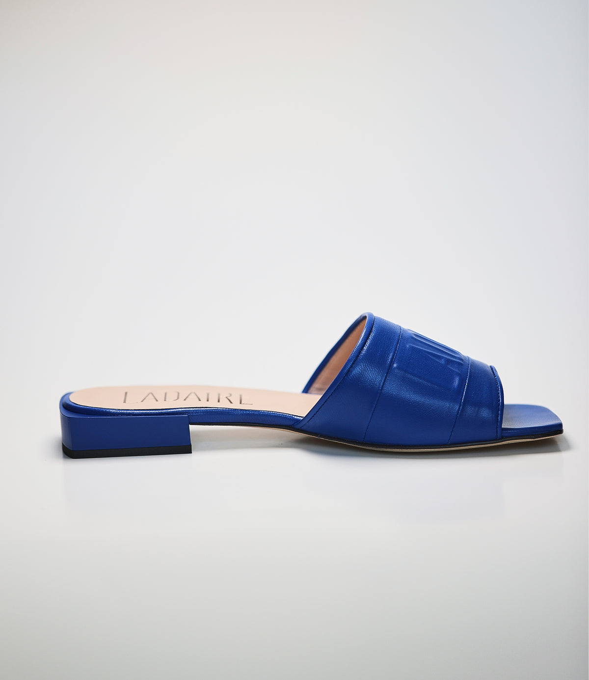 Donna Square Toe Nappa Leather Sandals In Royal Blue
